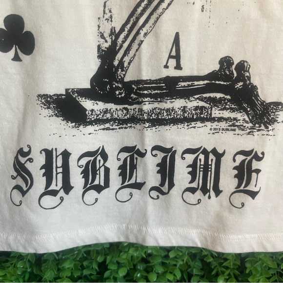 Sublime Ace Of Spades Playing Card Skeleton Praying Tank - Picture 2 of 9